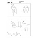 Стул барный SIGNAL TRIX H-1 tap. 06 серый/серый